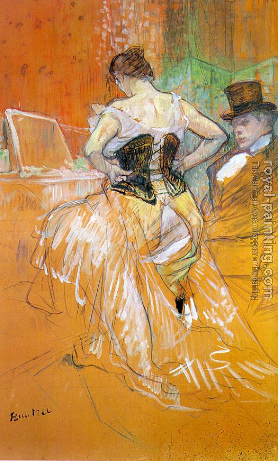Henri De Toulouse-Lautrec : Study for Elles Woman in a Corset